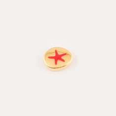 Gold Plated Item Starfish Red