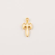 Gold Plated Sword White 2.9x1.5cm