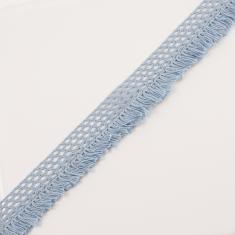 Knitted Braid Fringes Light Blue