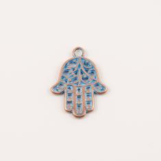 Hand of Hamsa Oxidized  3.5x2.7cm