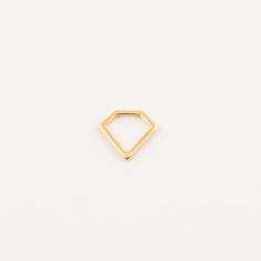 Gold Plated Outline "Diamond" 1.1x1cm