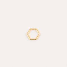 Gold Plated Outline Hexagon (1.1x1cm)