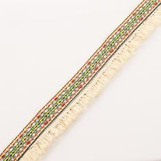 Braid Multicolored Design Ivory