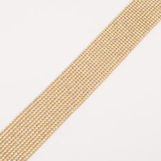 Gilt Rhinestone Row Iridescent 45x4.2cm