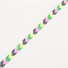 Strass Row Green-Yellow-Blue-Pink