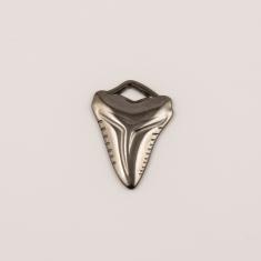 Shark Tooth Black Nickel 3.2x2.3cm