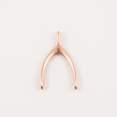 Metal Wishbone Pink Gold (4x2.4cm)