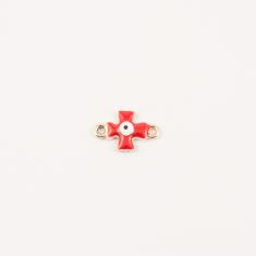 Cross with Red Enamel