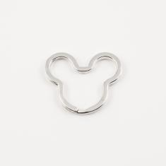 Hoop "Mickey Mouse" Silver 3.9x3.3cm