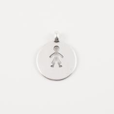 Pendant Boy Silver 3.7x2.9cm