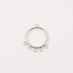 Bases for Earrings Silver 5 Connectors