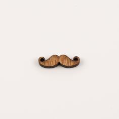 Wooden Moustache Brown 2.4x0.7cm