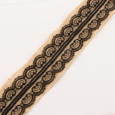 Jute Ribbon Lace Black 5.5cm