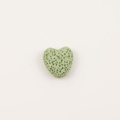 Heart Lava Light Green 2.1x1cm