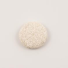 Round Lava Bead White 3.2cm