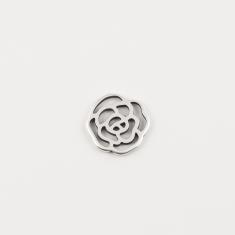 Metal Rose Silver 1.7cm