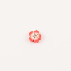 Λουλούδι Φίμο Κόκκινο-Λευκό (1cm)