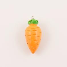 Acrylic Carrot Orange (3.5x2.8cm)
