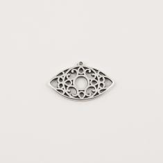 Perforated Eye Silver 3.2x2cm