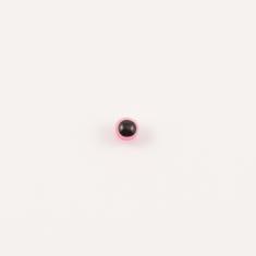 Ακρυλική Χάντρα Μάτι Ροζ 5mm