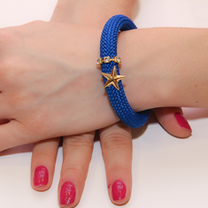 Bracelet with Mountaineering Blue Cord