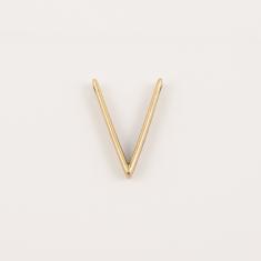 Metal Item "V" Bronze 3x2cm