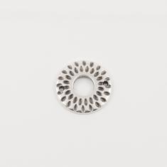 Carved Circle Silver 2cm