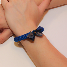 Bracelet Mountaineering Blue with Bow