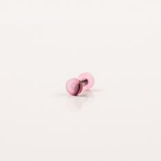 Σκουλαρίκι Streching Ροζ 3mm