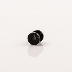 Σκουλαρίκι Streching Μαύρο 8mm