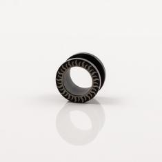 Σκουλαρίκι Streching Μαύρο Ήλιος 12mm