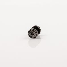 Σκουλαρίκι Streching Μαύρο Μαίανδρος 4mm