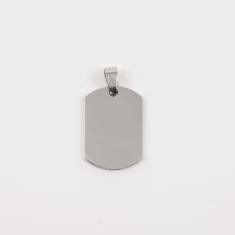 Ατσάλινη Πλακέτα Ταυτότητα 3.7x2cm