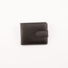 Leather Credit Card Wallet Black(10x8cm)