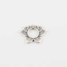 Metal Flower Silver 3x2.3cm