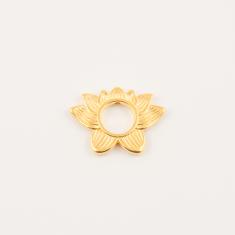 Gold Plated Metal Flower 3x2.3cm