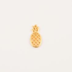 Gold Plated Metal Pineapple 2.5x1.2cm