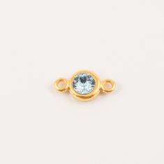 Gold Plated Swarovski Item Light Blue