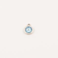 Silver Pendant Swarovski Light Blue