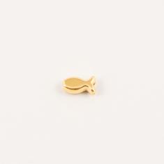 Gold Plated Metal Fish 9x5mm