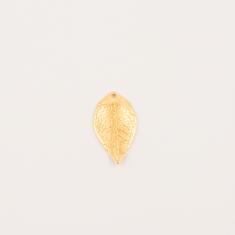 Gold Plated Embossed Leaf 2.6x1.5cm