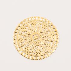 Gold Plated Round Perforated Item 5.7cm