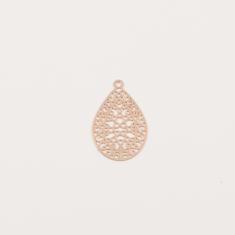 Filigree Τeardrop Rose Gold 1.5x2.5cm