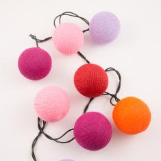 Φωτάκια Υφασμάτινα Λιλά-Ροζ