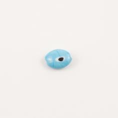 Glass Eye Oval Red 2.2x2.1cm