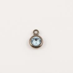 Black Pendant Swarovski Light Blue