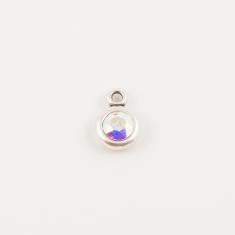 Silver Pendant Swarovski Iridescent