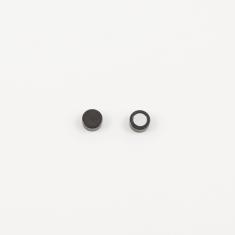 Σκουλαρίκι Τάπα Μαγνητικό Μαύρο 6mm