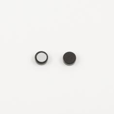 Σκουλαρίκι Τάπα Μαγνητικό Μαύρο 8mm