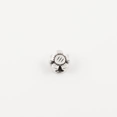 Ροδέλα Λουλούδι Ασημί 1.2x1.2cm